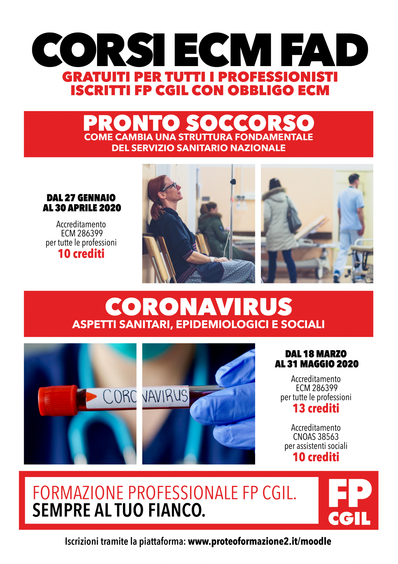 Fp Cgil, On Line Due Corsi Ecm Fad: Pronto Soccorso E Coronavirus - FP ...