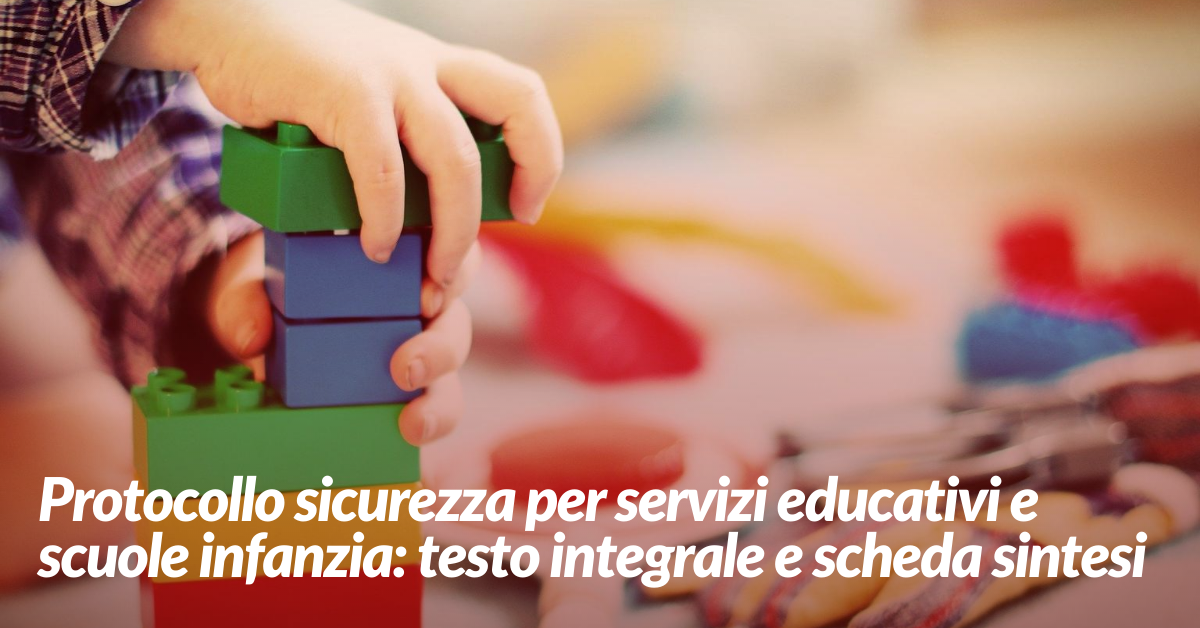 Sottoscritto In Via Definitiva Protocollo Sicurezza Servizi Educativi E ...